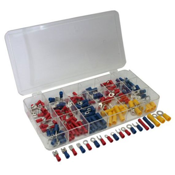 Assortimento di 1200 capicorda preisolati in 18 formati differenti Assortimento di 1200 capicorda preisolati in 18 formati differenti